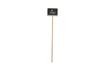 wooden blackboard on stick