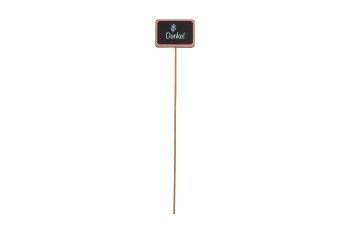 wooden blackboard on stick