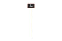wooden blackboard on stick