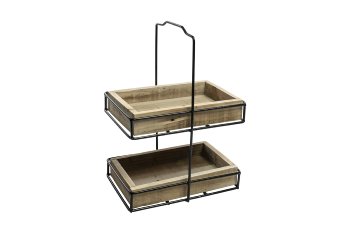 Metall/Holz-Etagere