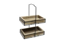 wood/metal-etagere
