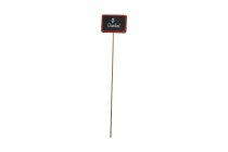 wooden blackboard on stick