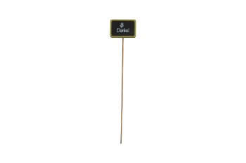 wooden blackboard on stick