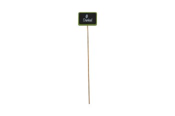 wooden blackboard on stick