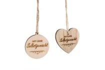 wooden hanger, "Selbstgemacht"