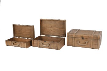 wooden suitcase