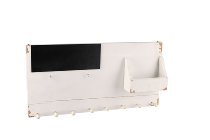 Antikholz-Garderobe mit Tafel und Fach