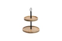 Mangoholz/Metall-Etagere