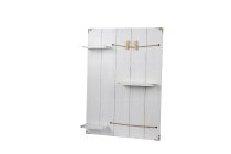 Antikholz-Wand mit 3 Regalen