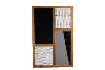 wooden blackboard with mirror