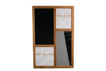 wooden blackboard with mirror