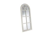 wooden mirror with arc