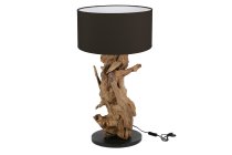 teakwood lamp whith black shade