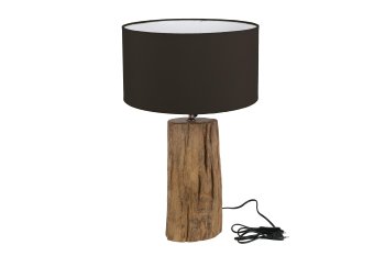 teakwood lamp whith black shade
