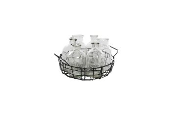 wire basket with handles