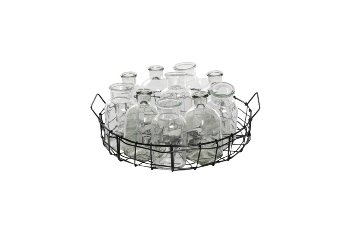 wire basket with handles