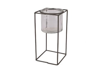 glass/metal stand, square