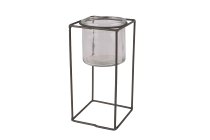 glass/metal stand, square