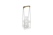 metal handle-basket w/jute