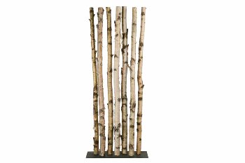 birch twigs on metal plate