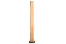 wooden plank on metal plate