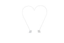 metal heart, for mounting