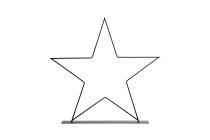 metal star on metal plate